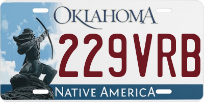 OK license plate 229VRB