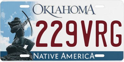 OK license plate 229VRG