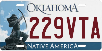 OK license plate 229VTA