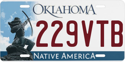 OK license plate 229VTB