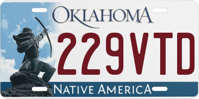 OK license plate 229VTD