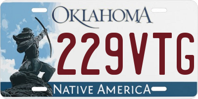 OK license plate 229VTG
