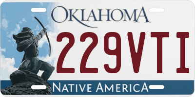 OK license plate 229VTI