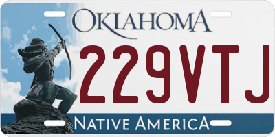 OK license plate 229VTJ