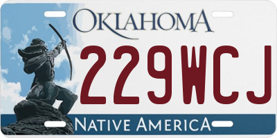 OK license plate 229WCJ