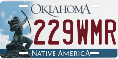 OK license plate 229WMR