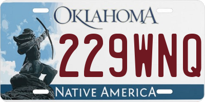 OK license plate 229WNQ
