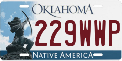 OK license plate 229WWP