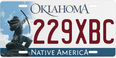 OK license plate 229XBC