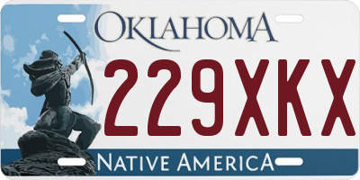 OK license plate 229XKX
