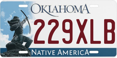 OK license plate 229XLB