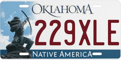 OK license plate 229XLE