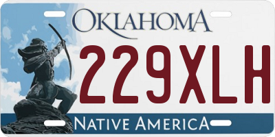 OK license plate 229XLH