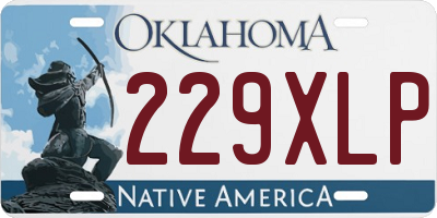 OK license plate 229XLP
