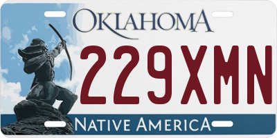 OK license plate 229XMN