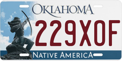 OK license plate 229XOF