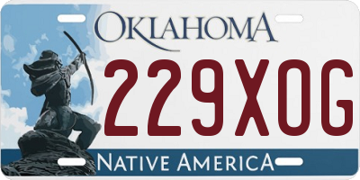 OK license plate 229XOG