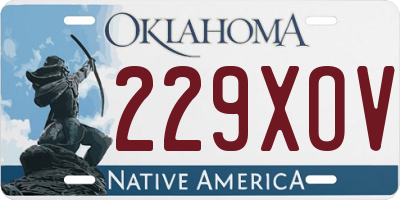OK license plate 229XOV