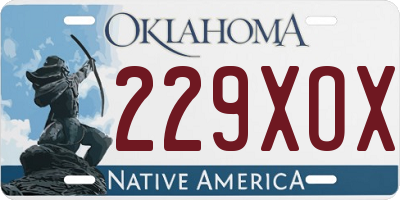 OK license plate 229XOX