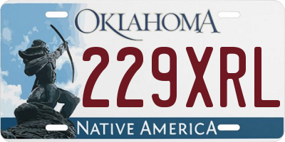 OK license plate 229XRL
