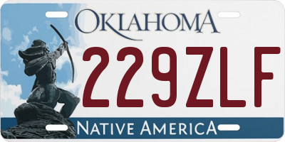 OK license plate 229ZLF