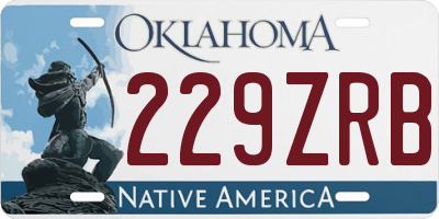 OK license plate 229ZRB