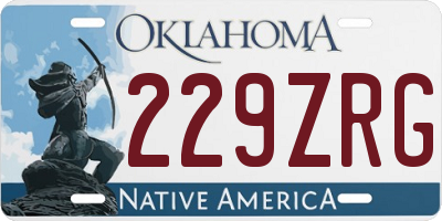 OK license plate 229ZRG