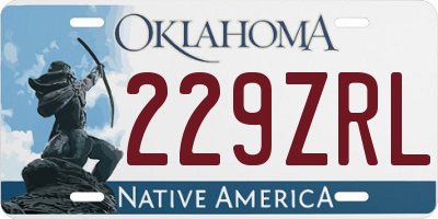 OK license plate 229ZRL