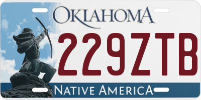 OK license plate 229ZTB