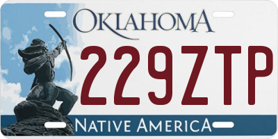 OK license plate 229ZTP
