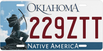 OK license plate 229ZTT