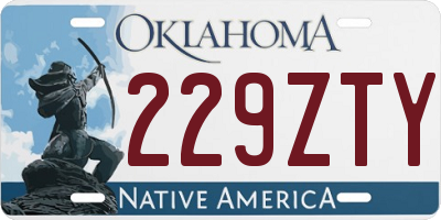 OK license plate 229ZTY