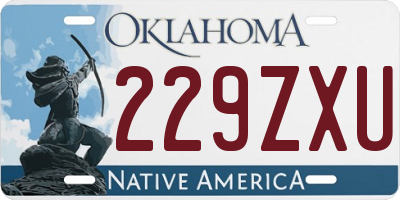 OK license plate 229ZXU