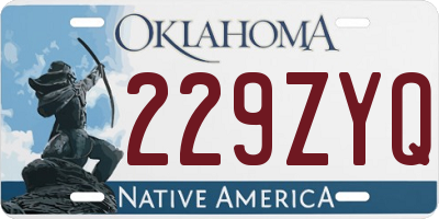 OK license plate 229ZYQ