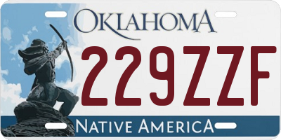 OK license plate 229ZZF