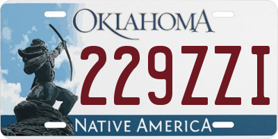 OK license plate 229ZZI