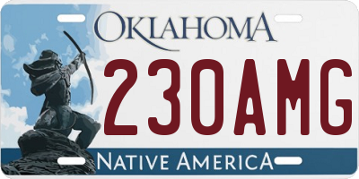 OK license plate 230AMG