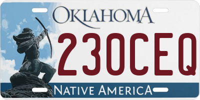 OK license plate 230CEQ