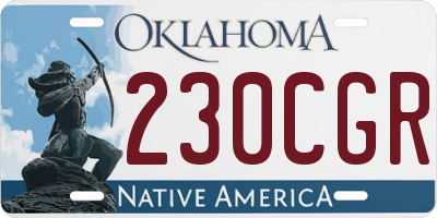 OK license plate 230CGR
