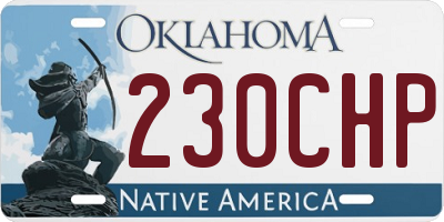 OK license plate 230CHP
