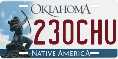 OK license plate 230CHU