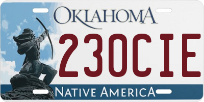 OK license plate 230CIE