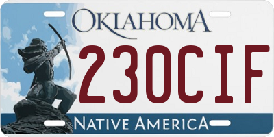 OK license plate 230CIF