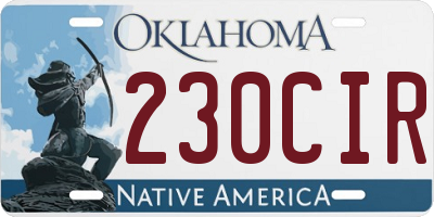 OK license plate 230CIR