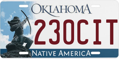 OK license plate 230CIT