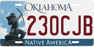 OK license plate 230CJB
