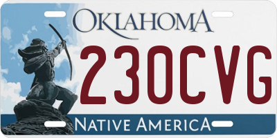 OK license plate 230CVG