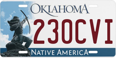 OK license plate 230CVI