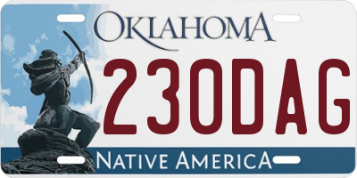 OK license plate 230DAG