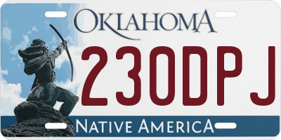 OK license plate 230DPJ